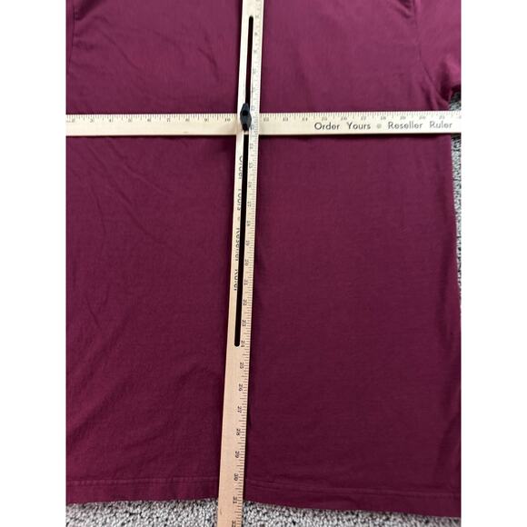 VTG 90s Reebok Shirt Mens L Maroon Blue Single Stitch Short Sleeve USA Made - Picture 8 of 10